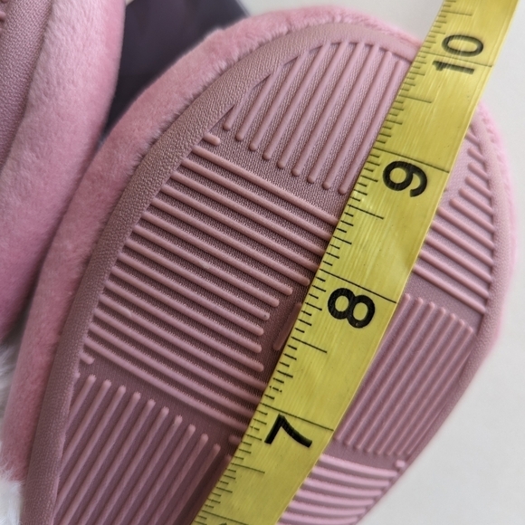 Bloomfield 3 pc Foot Scrub & Pink Snug Leaves Slipper Mary Jane Style Set sz Med - Picture 5 of 6